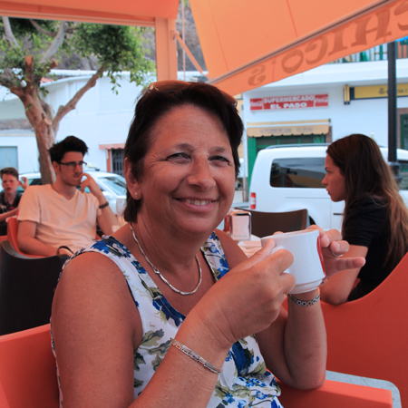 Gina Mom bij Playa de Santiago op La Gomera